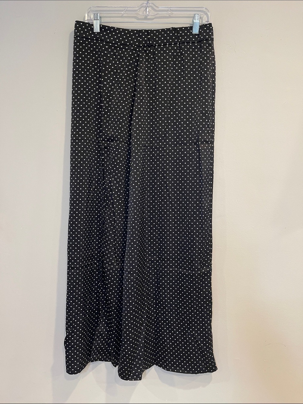HALARA Black with White Polka Dot Maxi Skirt